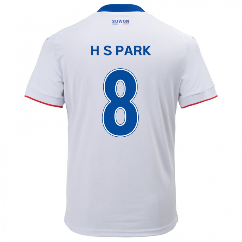 Lapset Sang-Hyeok Park #8 Valkoinen Sininen Vieraspaita 2024/25 Lyhythihainen Paita T-Paita