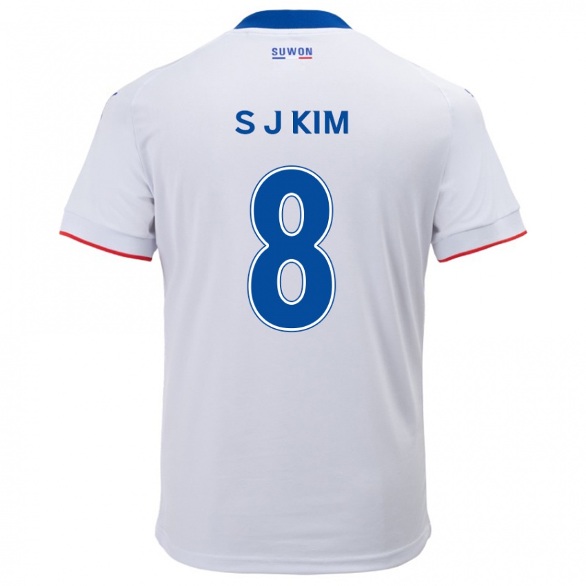 Lapset Ji-Sung Kim #8 Valkoinen Sininen Vieraspaita 2024/25 Lyhythihainen Paita T-Paita