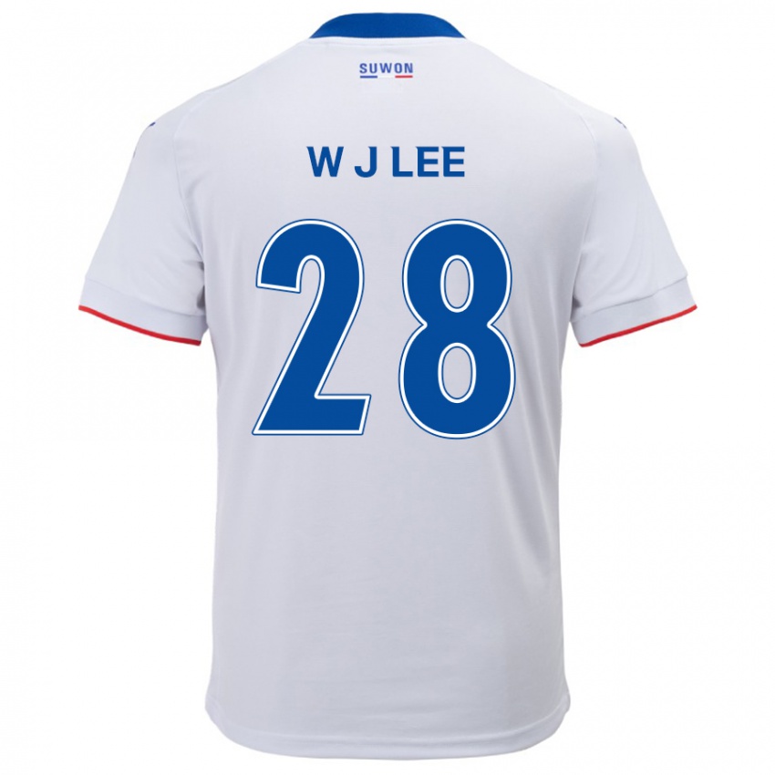 Lapset Jun-Woo Lee #28 Valkoinen Sininen Vieraspaita 2024/25 Lyhythihainen Paita T-Paita