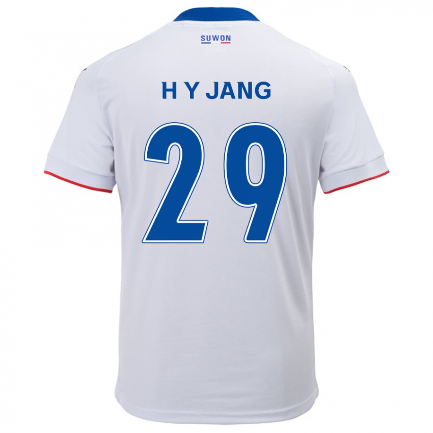 Lapset Yo-Han Jang #29 Valkoinen Sininen Vieraspaita 2024/25 Lyhythihainen Paita T-Paita