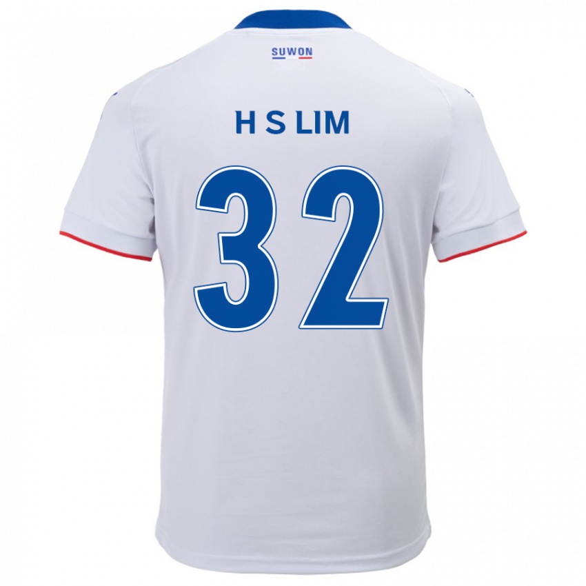 Lapset Seong-Hyeon Lim #32 Valkoinen Sininen Vieraspaita 2024/25 Lyhythihainen Paita T-Paita