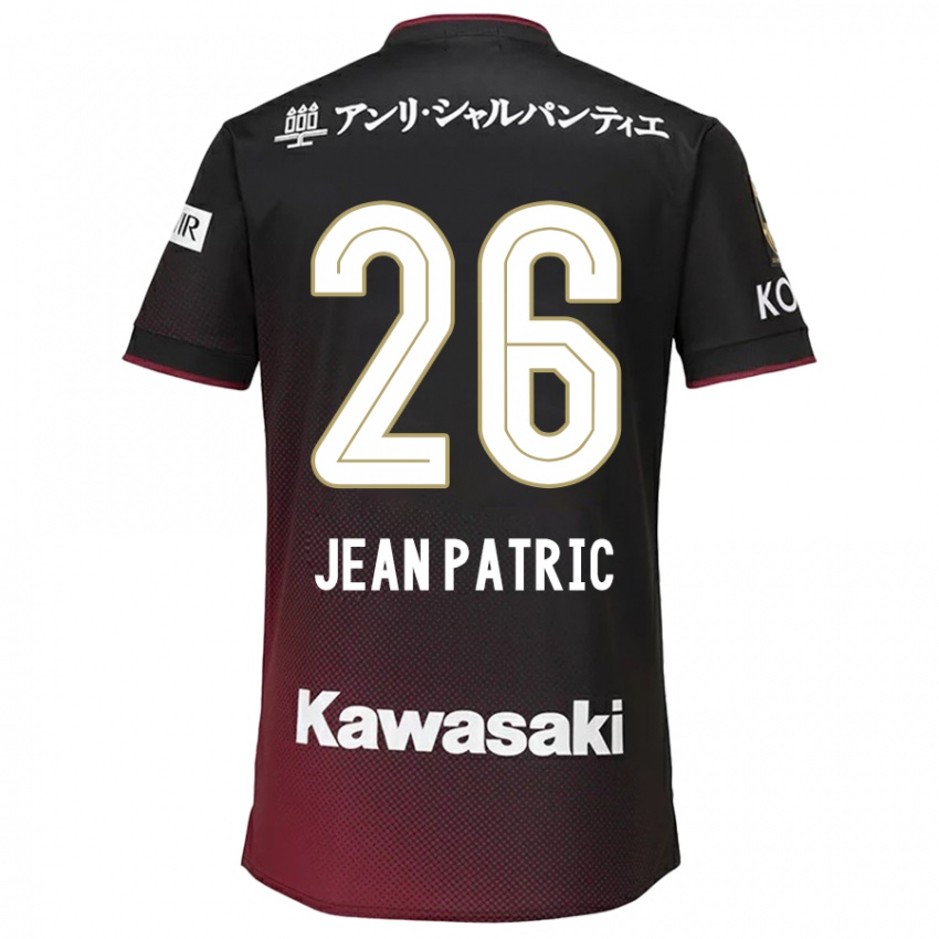 Miesten Jean Patric #26 Musta Punainen Kotipaita 2024/25 Lyhythihainen Paita T-Paita