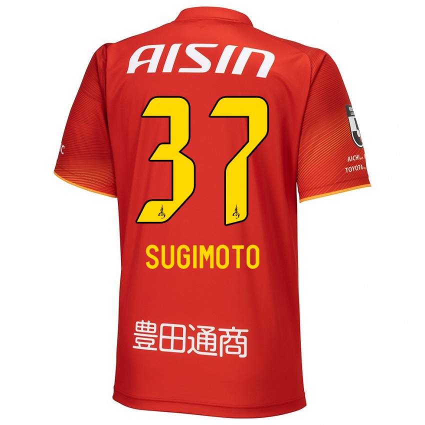 Miesten Daichi Sugimoto #37 Punainen Valkoinen Keltainen Kotipaita 2024/25 Lyhythihainen Paita T-Paita