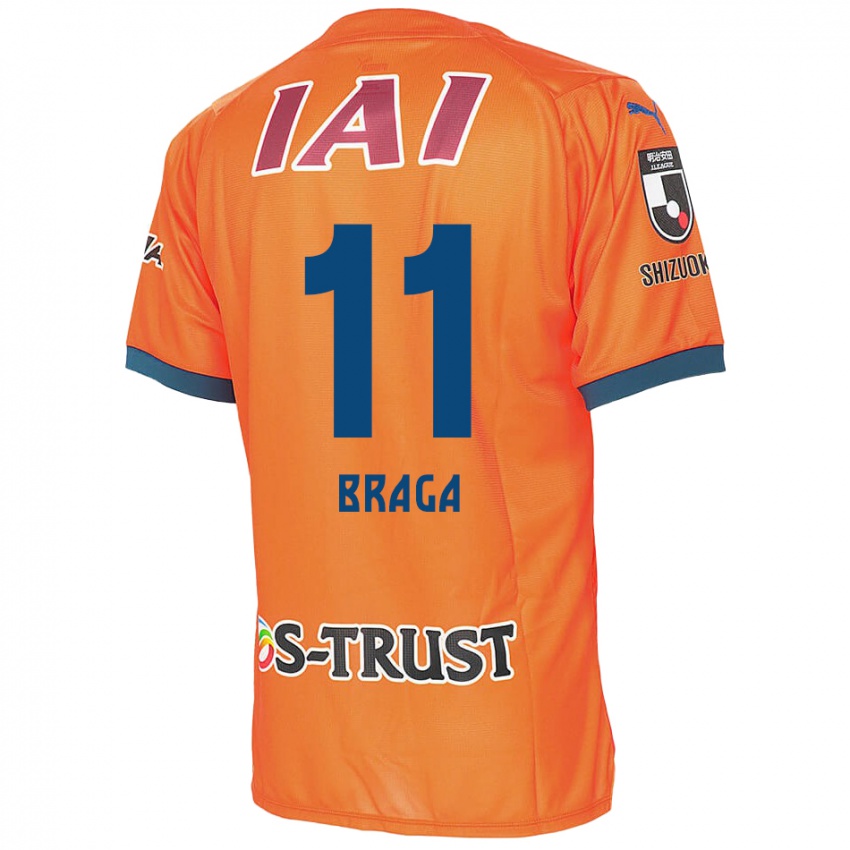 Miesten Lucas Braga #11 Oranssi Sininen Kotipaita 2024/25 Lyhythihainen Paita T-Paita