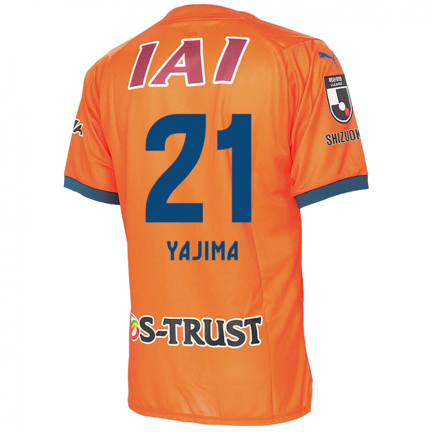 Miesten Shinya Yajima #21 Oranssi Sininen Kotipaita 2024/25 Lyhythihainen Paita T-Paita