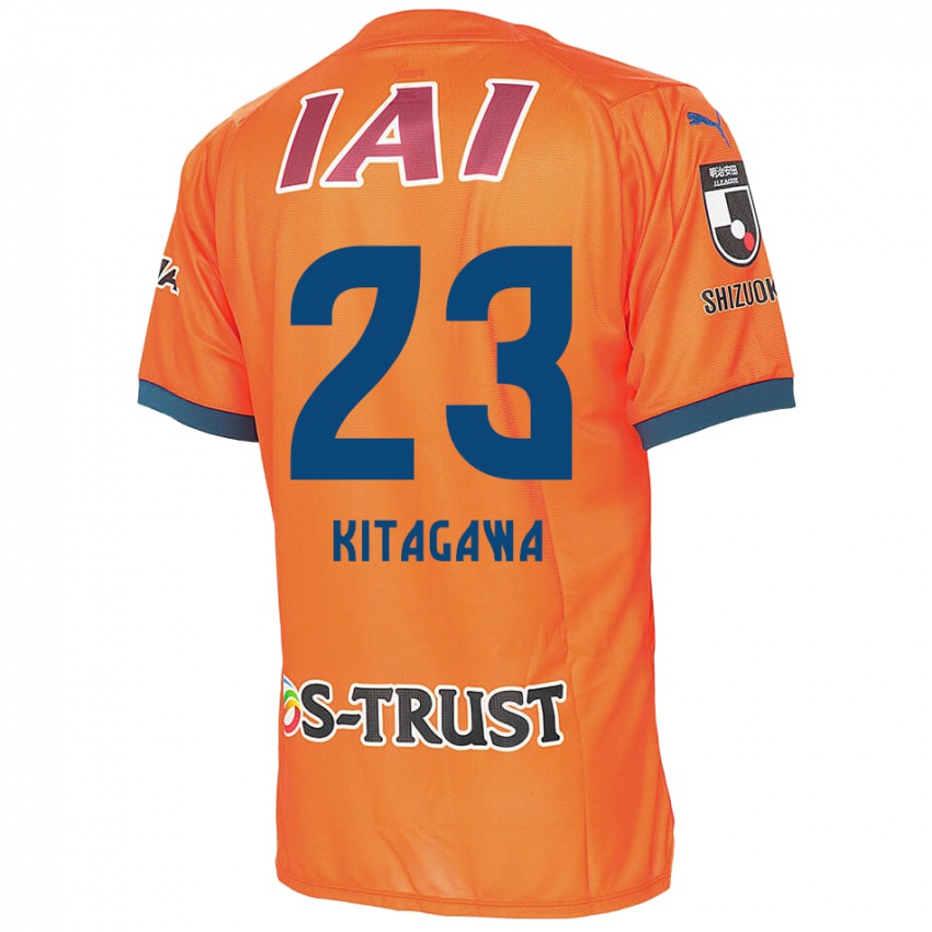 Miesten Koya Kitagawa #23 Oranssi Sininen Kotipaita 2024/25 Lyhythihainen Paita T-Paita