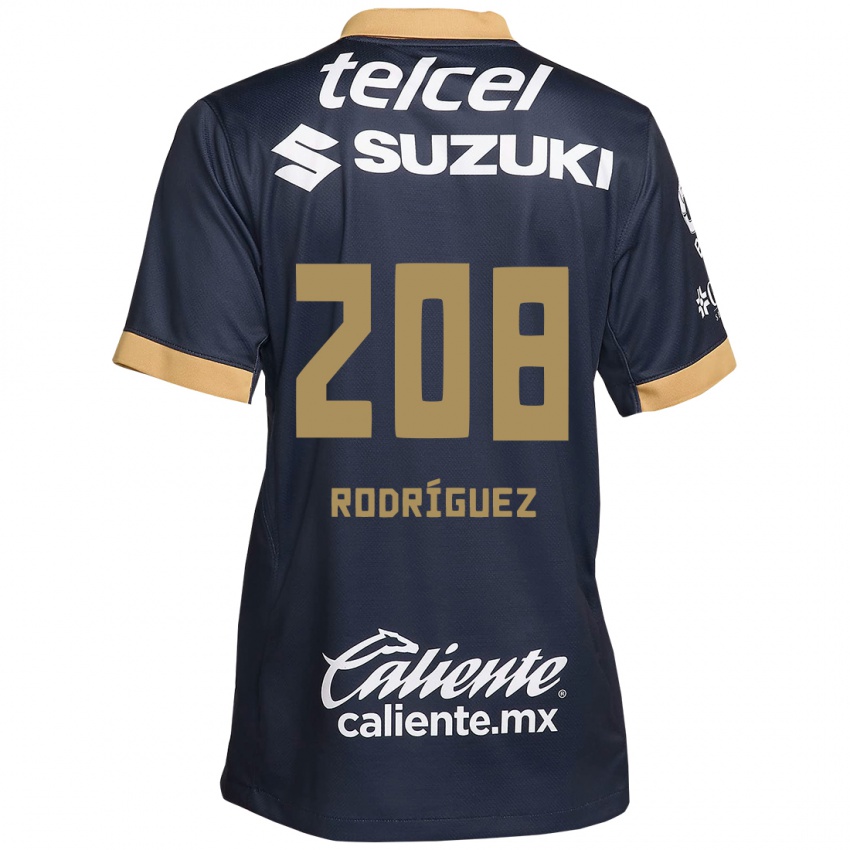 Miesten Gael Rodríguez #208 Obsidian Gold Valkoinen Vieraspaita 2024/25 Lyhythihainen Paita T-Paita