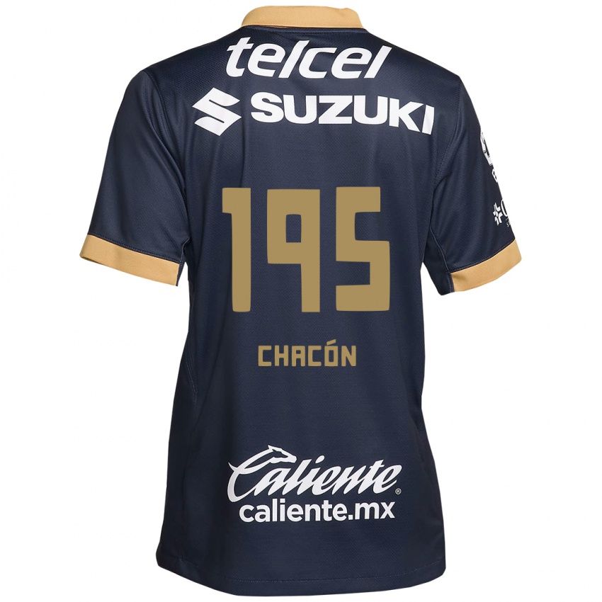 Miesten Eduardo Chacón #195 Obsidian Gold Valkoinen Vieraspaita 2024/25 Lyhythihainen Paita T-Paita