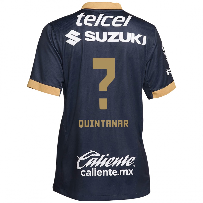 Miesten Edgar Quintanar #0 Obsidian Gold Valkoinen Vieraspaita 2024/25 Lyhythihainen Paita T-Paita