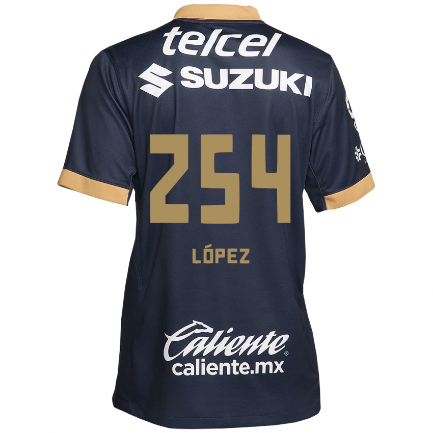 Miesten Santiago López #254 Obsidian Gold Valkoinen Vieraspaita 2024/25 Lyhythihainen Paita T-Paita