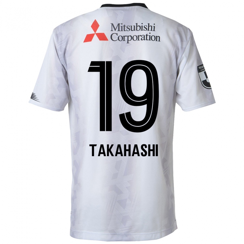 Miesten Yuya Takahashi #19 Valkoinen Musta Vieraspaita 2024/25 Lyhythihainen Paita T-Paita