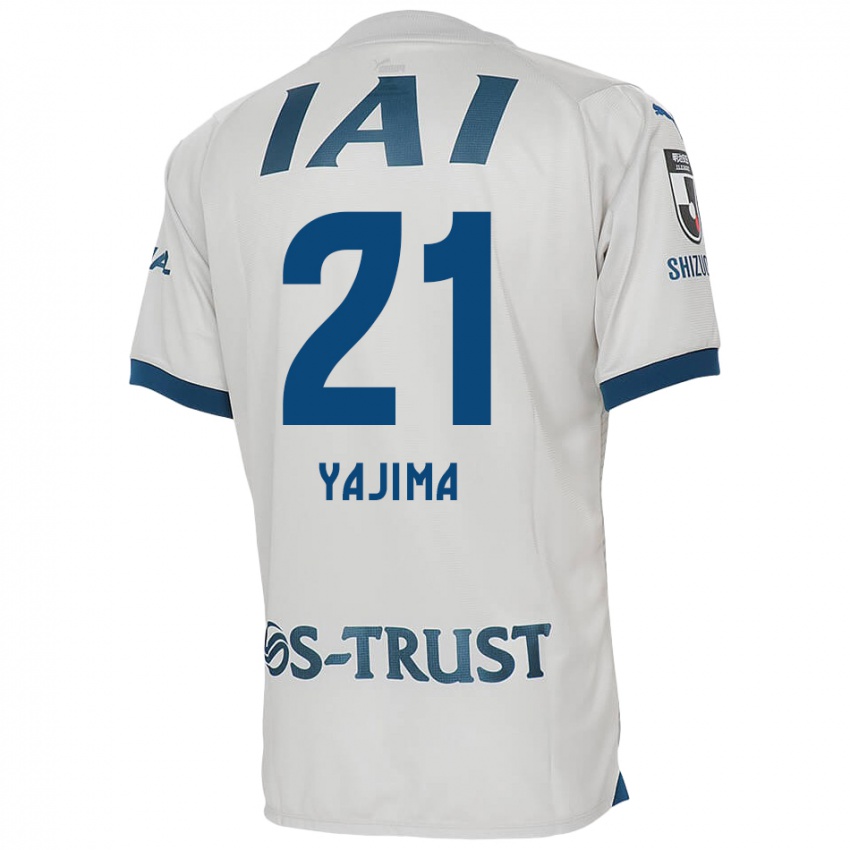 Miesten Shinya Yajima #21 Valkoinen Sininen Vieraspaita 2024/25 Lyhythihainen Paita T-Paita