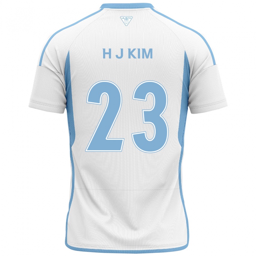 Miesten Ju-Hwan Kim #23 Valkoinen Sininen Vieraspaita 2024/25 Lyhythihainen Paita T-Paita