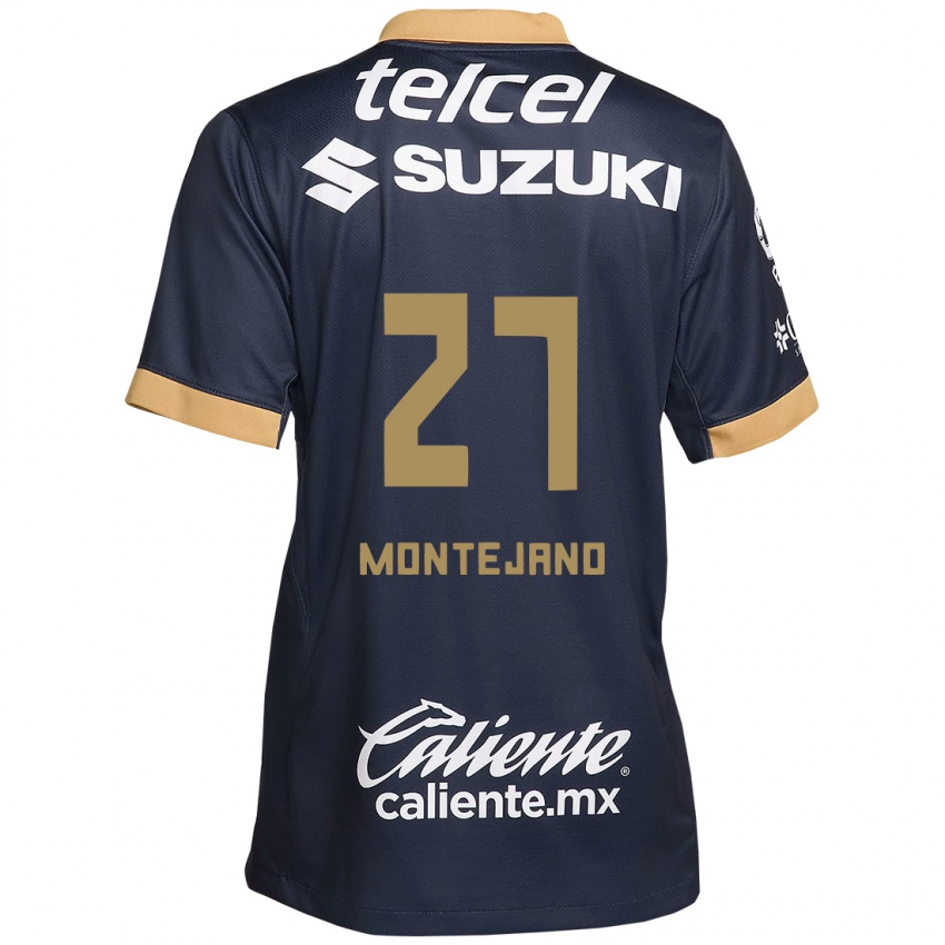 Naisten Emanuel Montejano #27 Obsidian Gold Valkoinen Vieraspaita 2024/25 Lyhythihainen Paita T-Paita