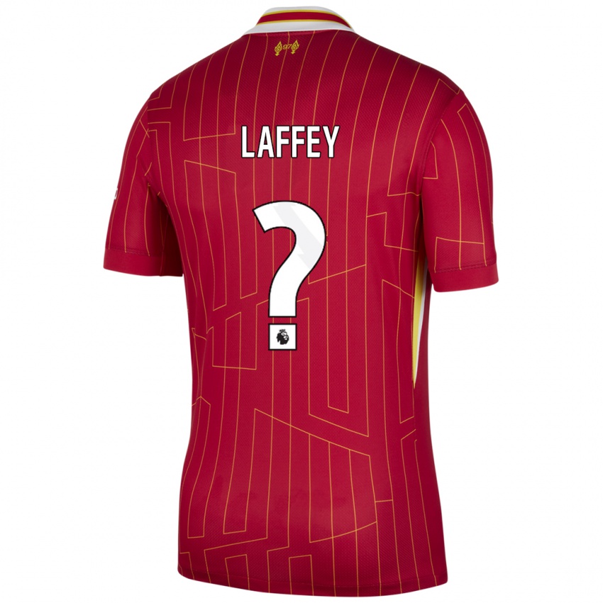 Lapset Michael Laffey #0 Punainen Keltainen Valkoinen Kotipaita 2024/25 Lyhythihainen Paita T-Paita