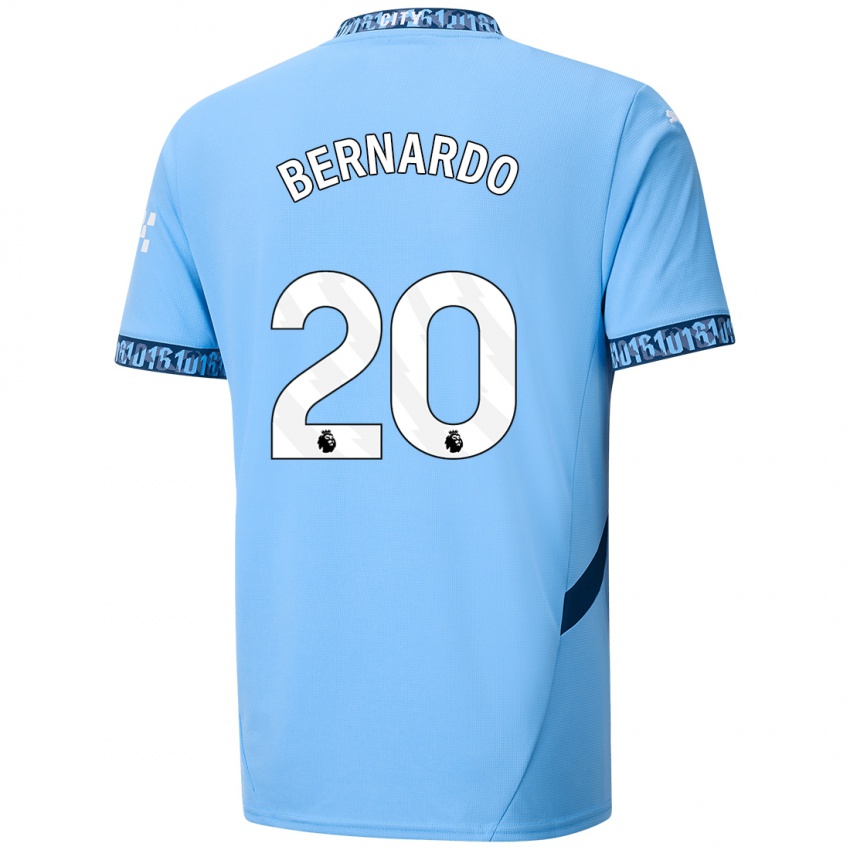 Lapset Bernardo Silva #20 Tummansininen Kotipaita 2024/25 Lyhythihainen Paita T-Paita