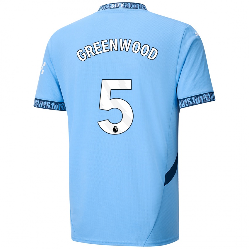 Lapset Alex Greenwood #5 Tummansininen Kotipaita 2024/25 Lyhythihainen Paita T-Paita