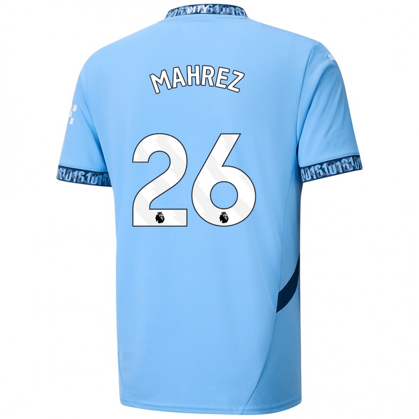 Lapset Riyad Mahrez #26 Tummansininen Kotipaita 2024/25 Lyhythihainen Paita T-Paita