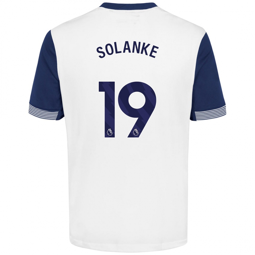 Lapset Dominic Solanke #19 Valkoinen Sininen Kotipaita 2024/25 Lyhythihainen Paita T-Paita