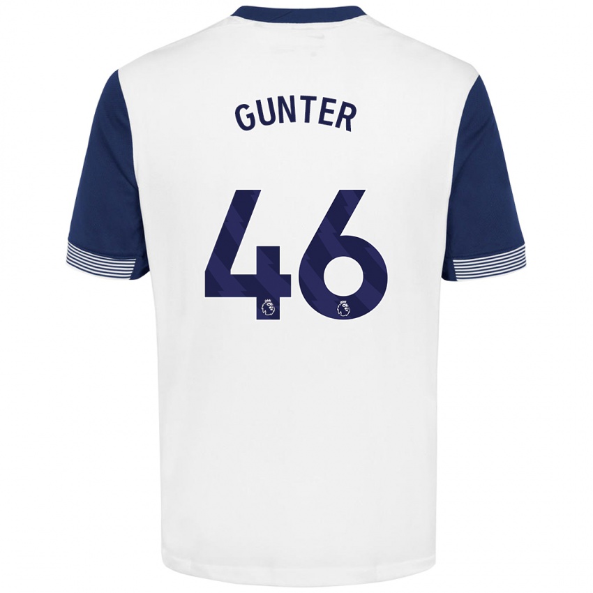 Lapset Luca Gunter #46 Valkoinen Sininen Kotipaita 2024/25 Lyhythihainen Paita T-Paita