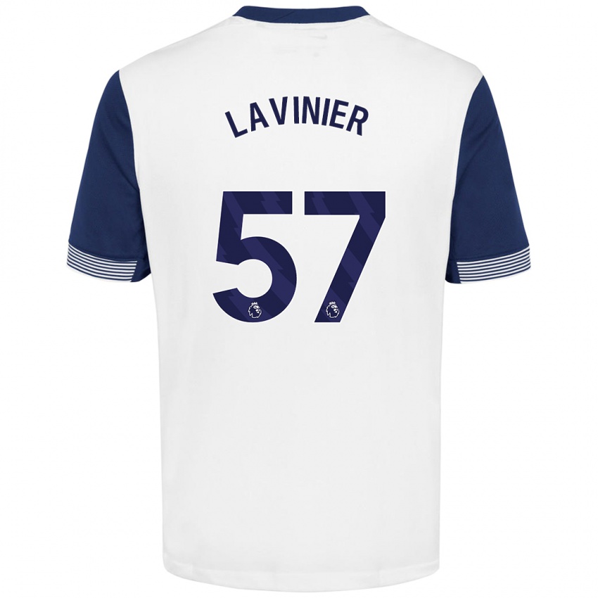 Lapset Marcel Lavinier #57 Valkoinen Sininen Kotipaita 2024/25 Lyhythihainen Paita T-Paita