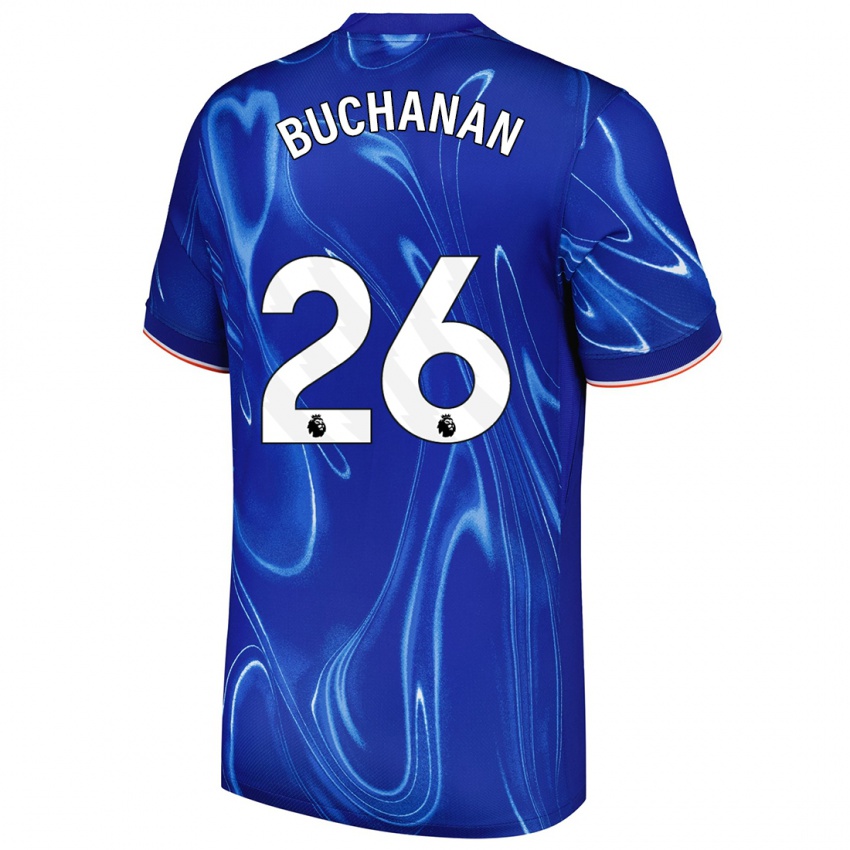 Lapset Kadeisha Buchanan #26 Sininen Valkoinen Kotipaita 2024/25 Lyhythihainen Paita T-Paita