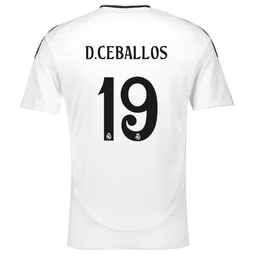 Lapset Dani Ceballos #19 Valkoinen Kotipaita 2024/25 Lyhythihainen Paita T-Paita