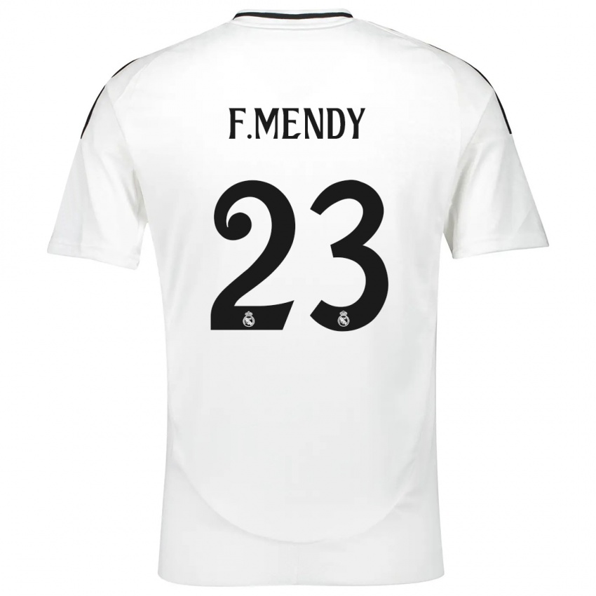 Lapset Ferland Mendy #23 Valkoinen Kotipaita 2024/25 Lyhythihainen Paita T-Paita