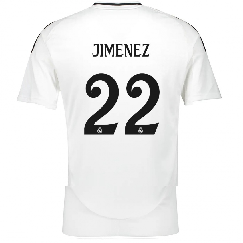 Lapset David Jimenez #22 Valkoinen Kotipaita 2024/25 Lyhythihainen Paita T-Paita