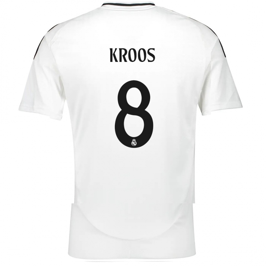 Lapset Toni Kroos #8 Valkoinen Kotipaita 2024/25 Lyhythihainen Paita T-Paita