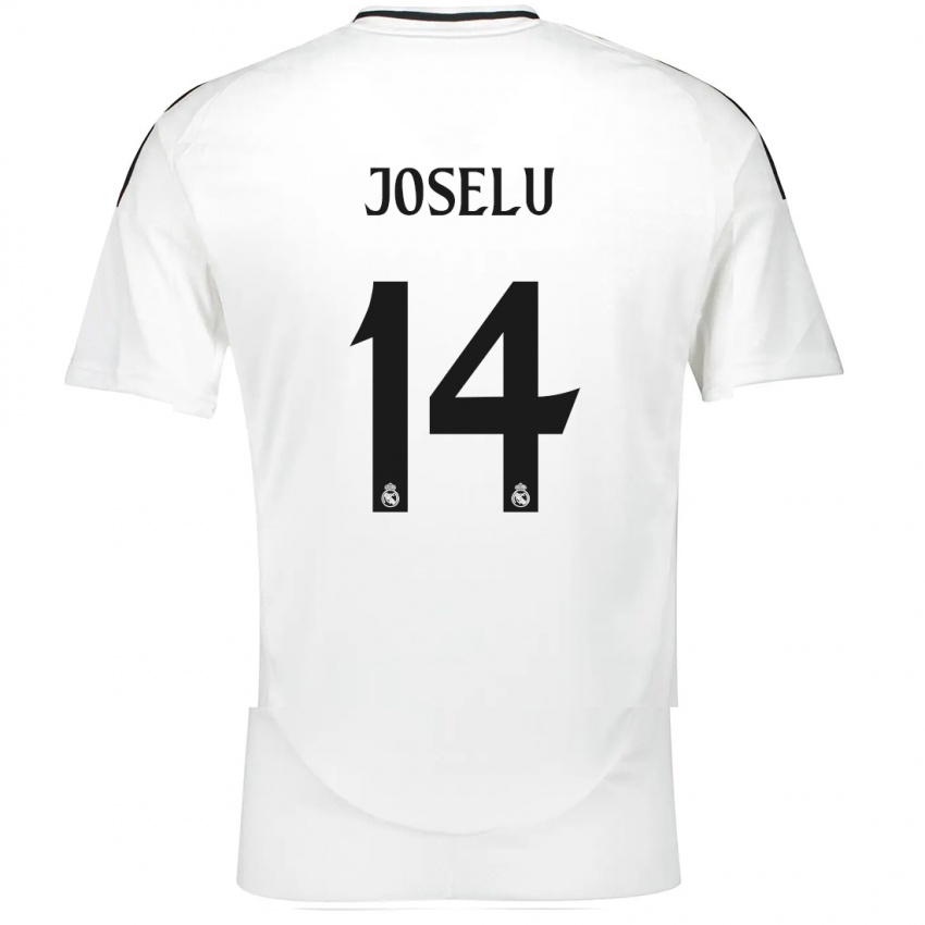 Lapset Joselu #14 Valkoinen Kotipaita 2024/25 Lyhythihainen Paita T-Paita