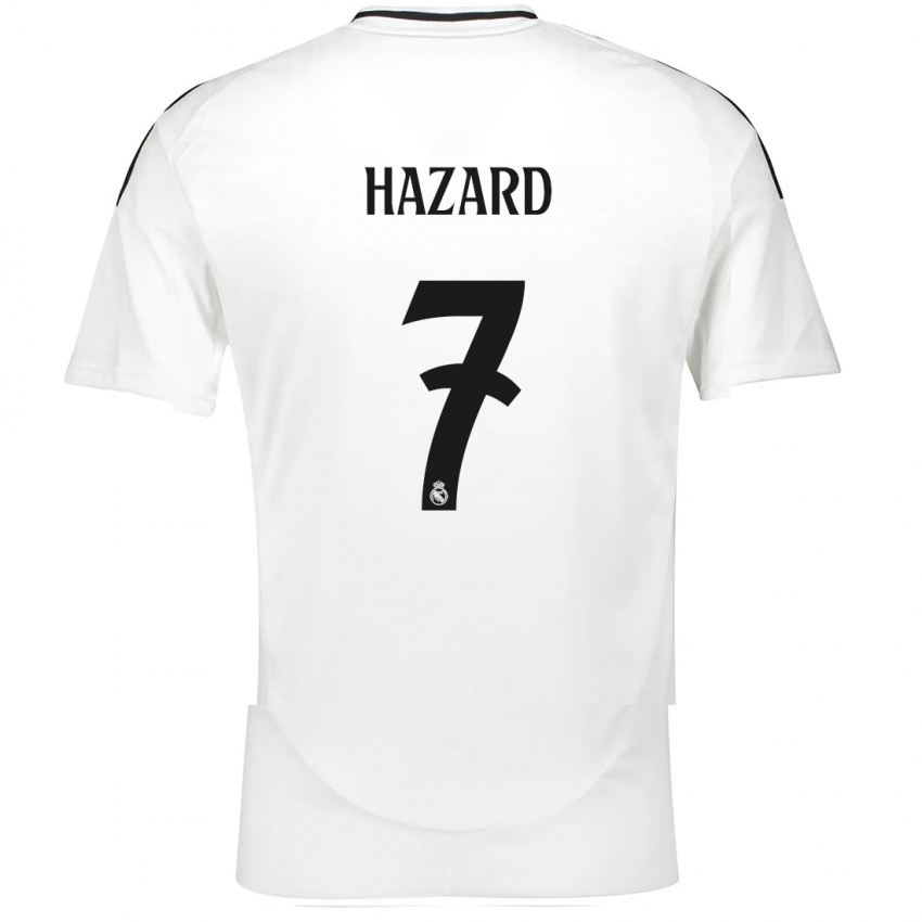 Lapset Eden Hazard #7 Valkoinen Kotipaita 2024/25 Lyhythihainen Paita T-Paita