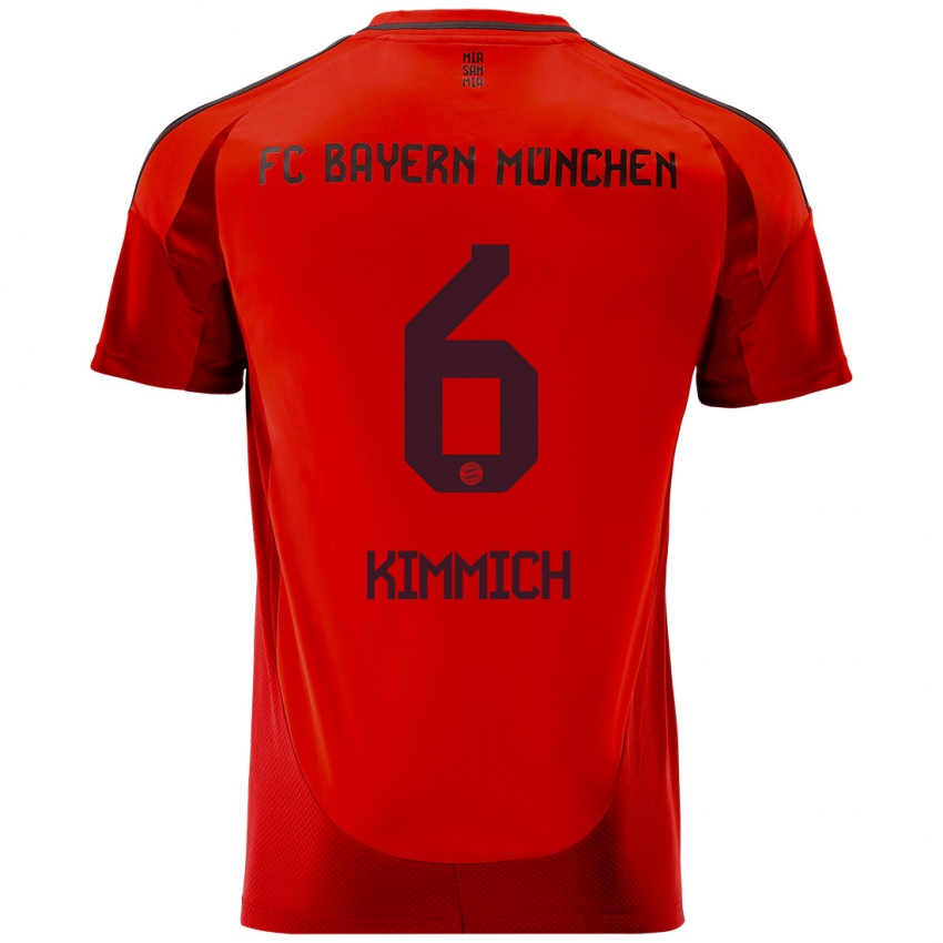 Lapset Joshua Kimmich #6 Punainen Kotipaita 2024/25 Lyhythihainen Paita T-Paita