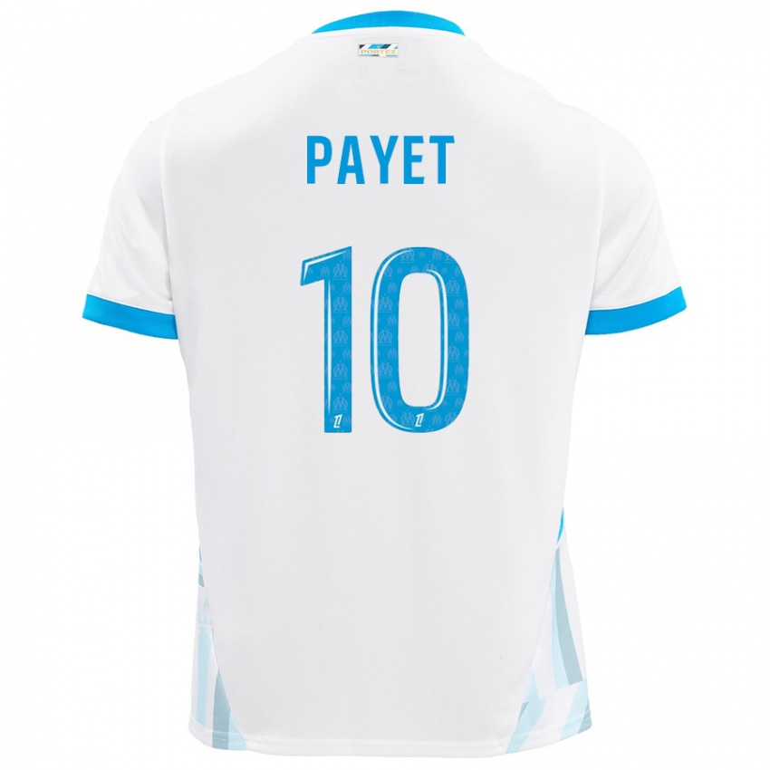 Lapset Dimitri Payet #10 Valkoinen Taivaansininen Kotipaita 2024/25 Lyhythihainen Paita T-Paita