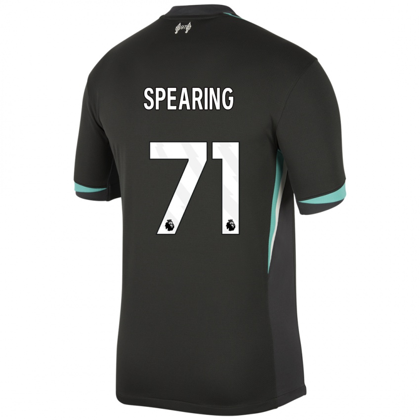 Lapset Jay Spearing #71 Musta Antrasiitti Valkoinen Vieraspaita 2024/25 Lyhythihainen Paita T-Paita