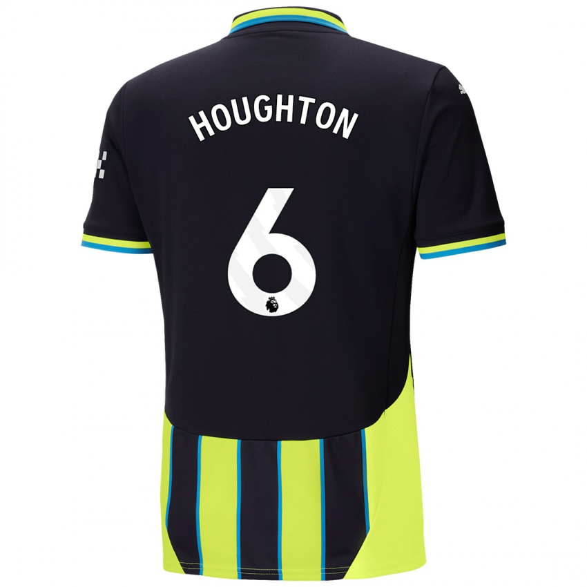 Lapset Steph Houghton #6 Sininen Keltainen Vieraspaita 2024/25 Lyhythihainen Paita T-Paita