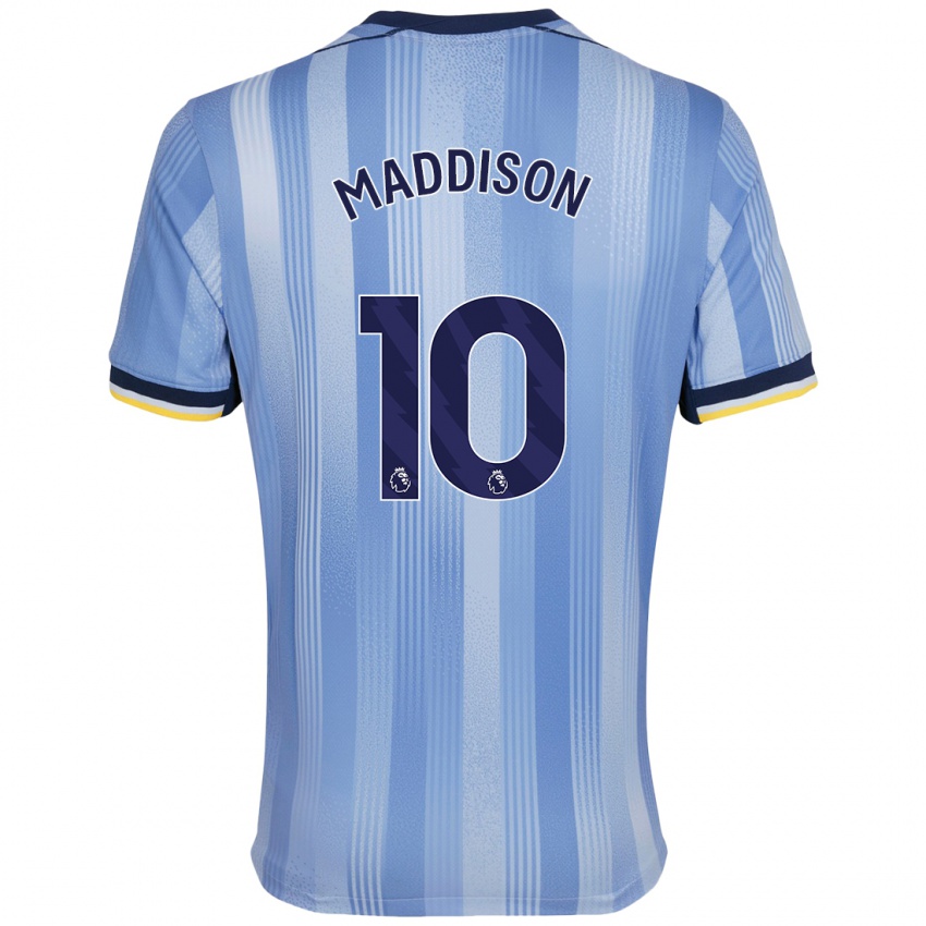 Lapset James Maddison #10 Vaaleansininen Vieraspaita 2024/25 Lyhythihainen Paita T-Paita