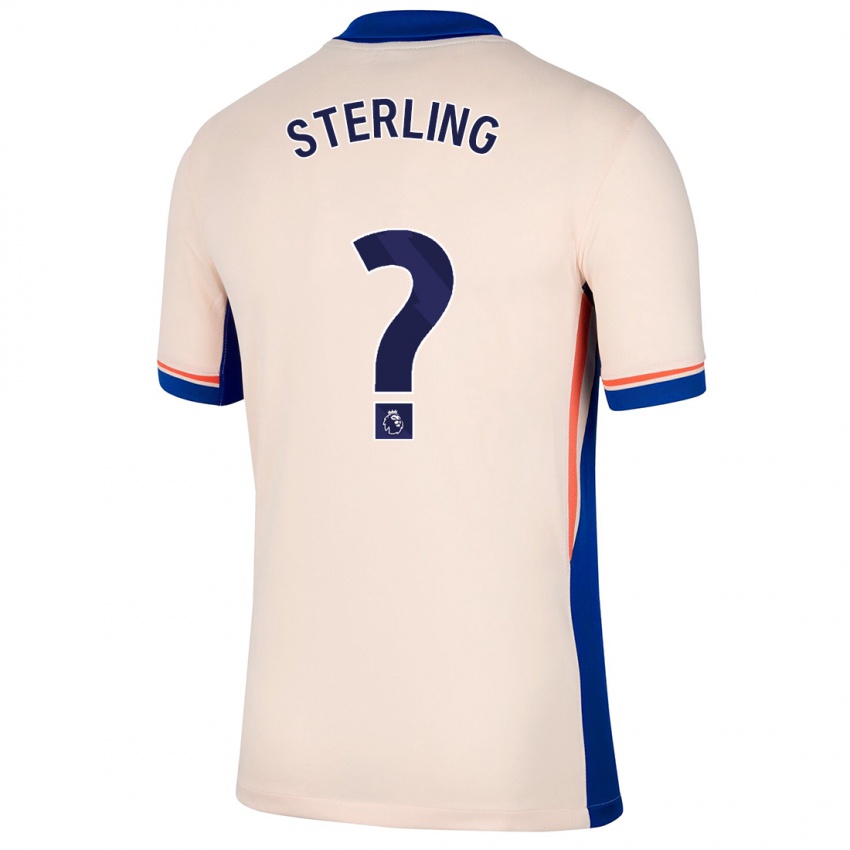 Lapset Raheem Sterling #0 Vaalea Beige Vieraspaita 2024/25 Lyhythihainen Paita T-Paita