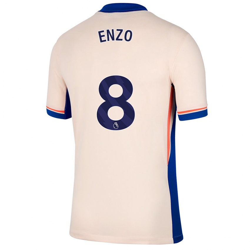 Lapset Enzo Fernández #8 Vaalea Beige Vieraspaita 2024/25 Lyhythihainen Paita T-Paita