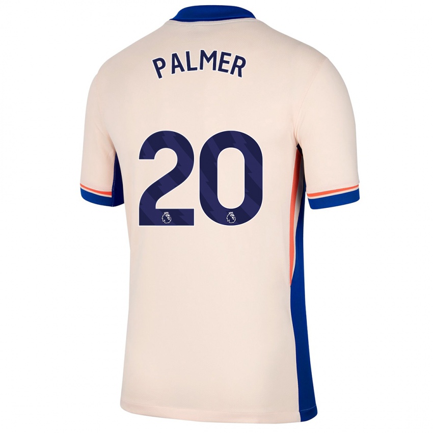 Lapset Cole Palmer #20 Vaalea Beige Vieraspaita 2024/25 Lyhythihainen Paita T-Paita