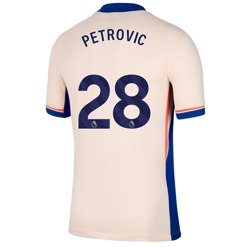 Lapset Djordje Petrovic #28 Vaalea Beige Vieraspaita 2024/25 Lyhythihainen Paita T-Paita