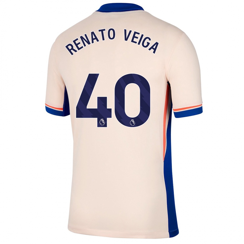 Lapset Renato Veiga #40 Vaalea Beige Vieraspaita 2024/25 Lyhythihainen Paita T-Paita