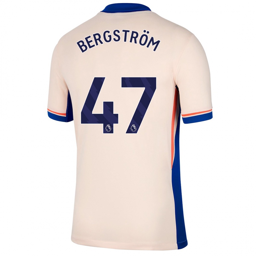 Lapset Lucas Bergström #47 Vaalea Beige Vieraspaita 2024/25 Lyhythihainen Paita T-Paita