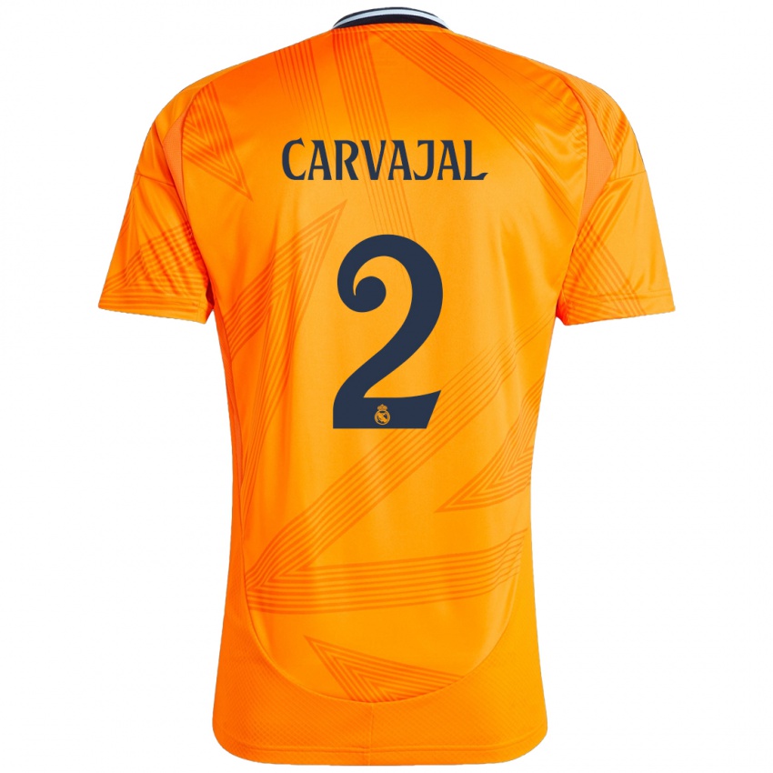 Lapset Daniel Carvajal #2 Oranssi Vieraspaita 2024/25 Lyhythihainen Paita T-Paita