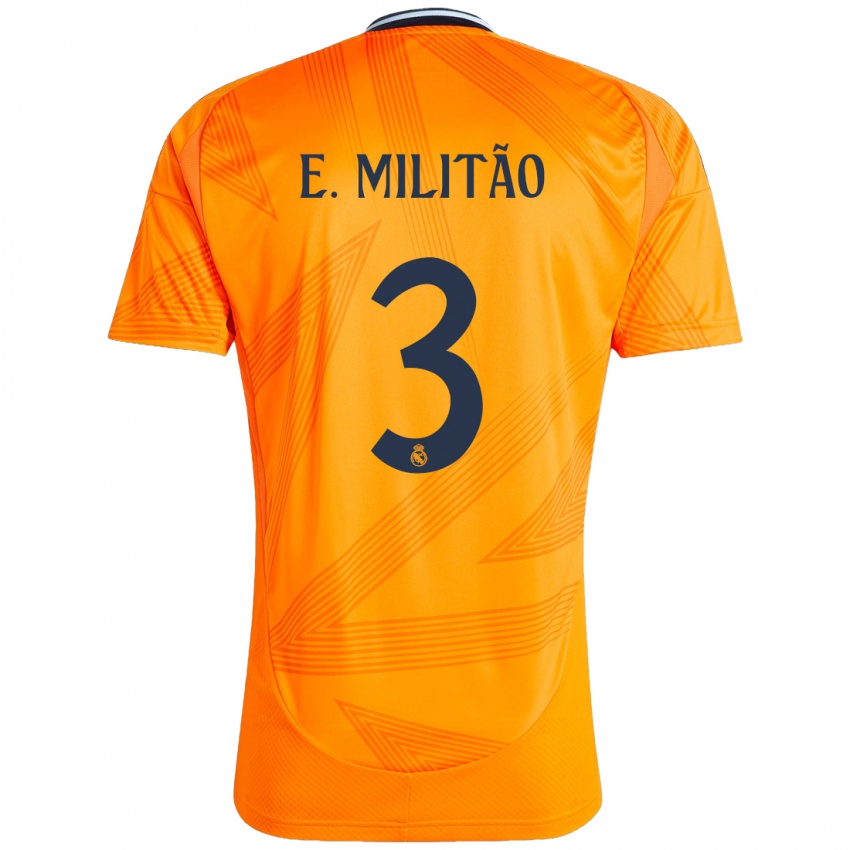 Lapset Eder Militao #3 Oranssi Vieraspaita 2024/25 Lyhythihainen Paita T-Paita