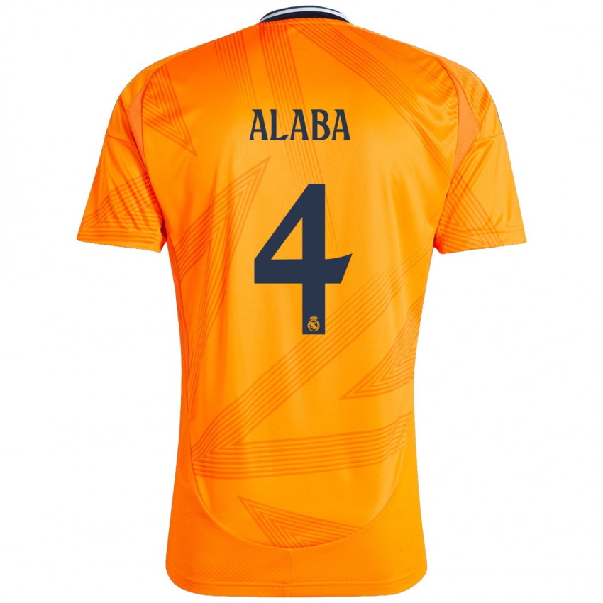 Lapset David Alaba #4 Oranssi Vieraspaita 2024/25 Lyhythihainen Paita T-Paita