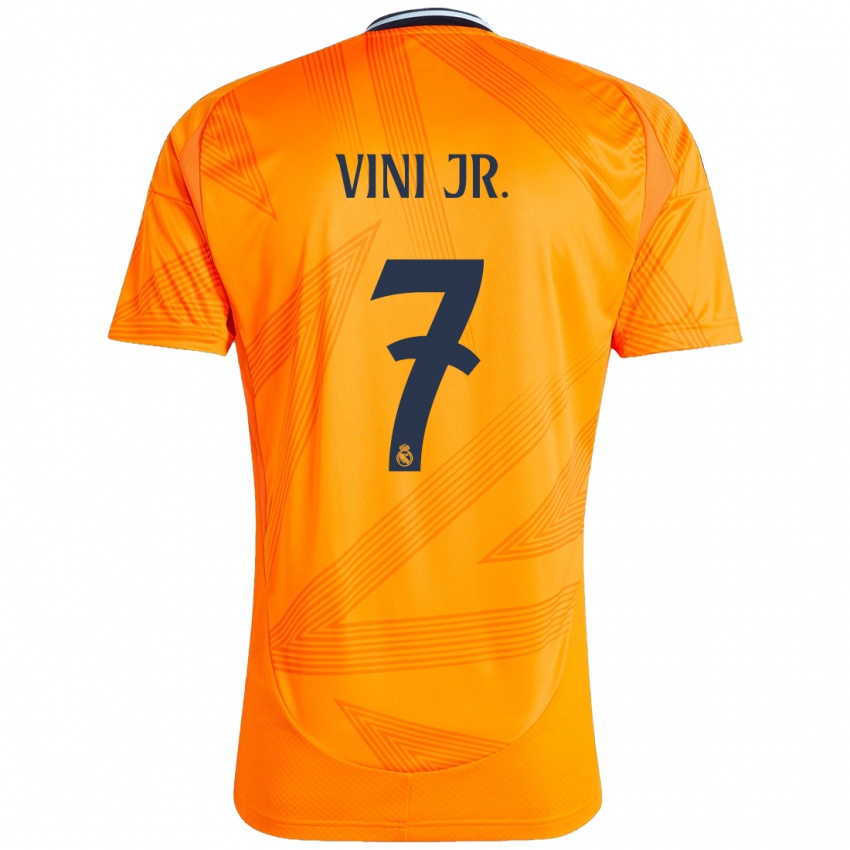 Lapset Vinicius Junior #7 Oranssi Vieraspaita 2024/25 Lyhythihainen Paita T-Paita