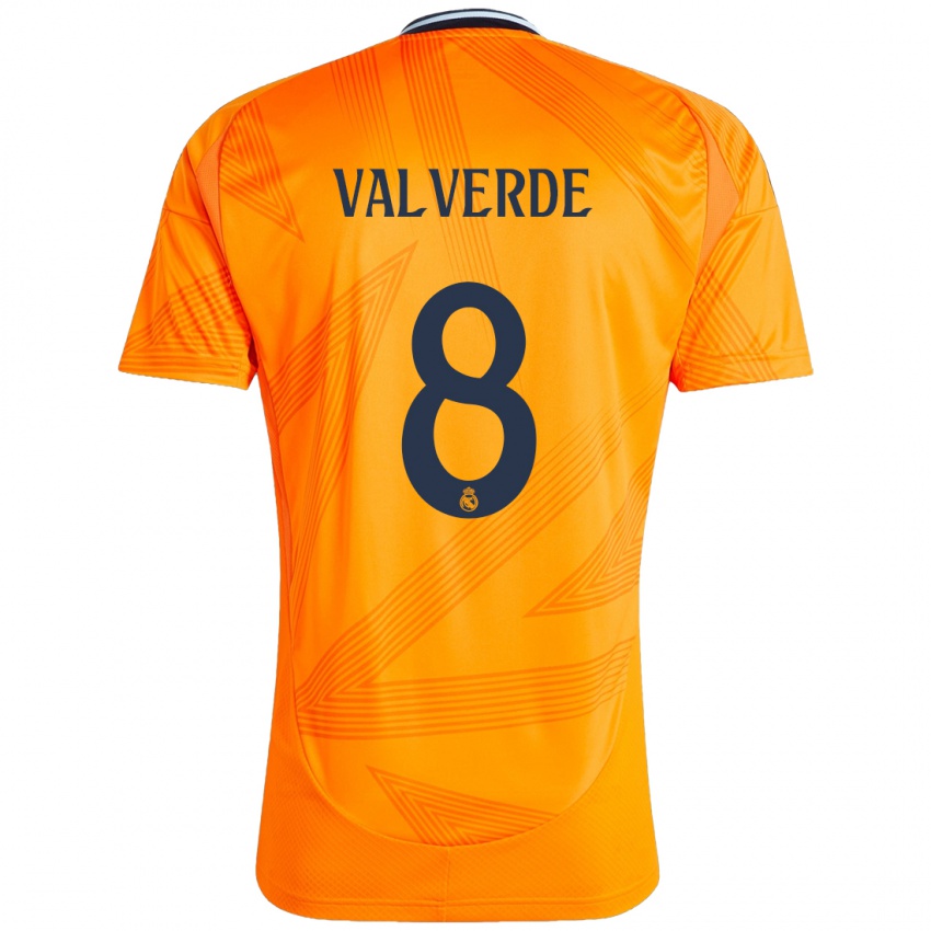 Lapset Federico Valverde #8 Oranssi Vieraspaita 2024/25 Lyhythihainen Paita T-Paita