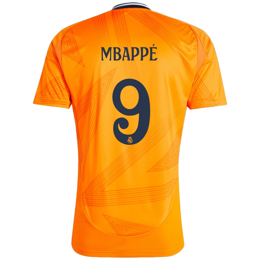 Lapset Kylian Mbappe #9 Oranssi Vieraspaita 2024/25 Lyhythihainen Paita T-Paita