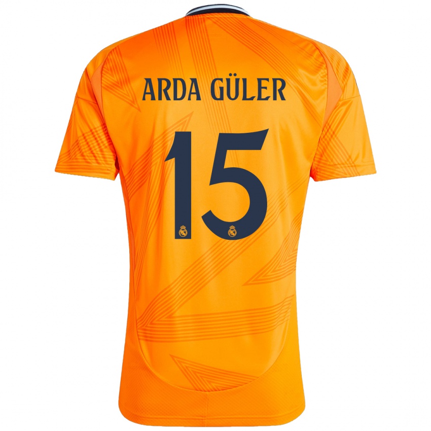 Lapset Arda Güler #15 Oranssi Vieraspaita 2024/25 Lyhythihainen Paita T-Paita